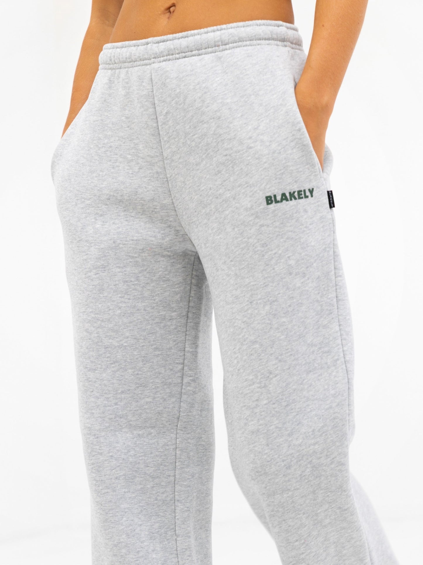 Amelie Wide Leg Sweatpants - Marl Grey