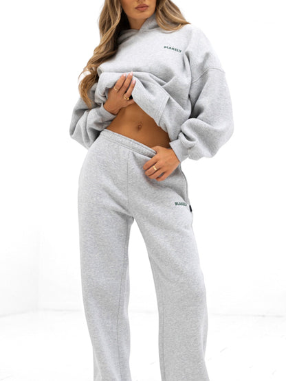 Amelie Wide Leg Sweatpants - Marl Grey