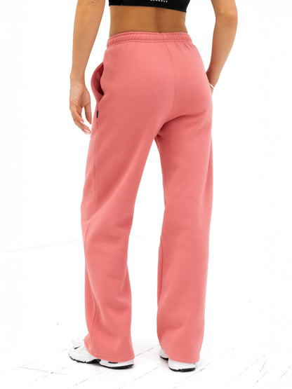 Amelie Wide Leg Sweatpants - Sunrise Coral