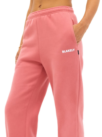 Amelie Wide Leg Sweatpants - Sunrise Coral