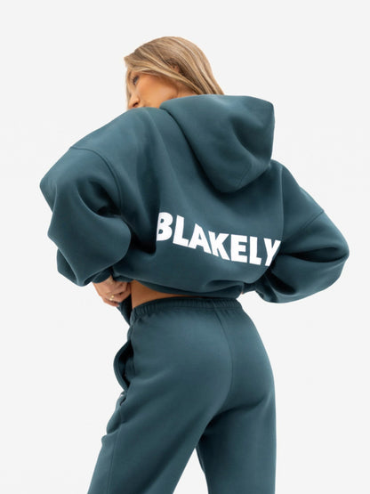Amelie Oversized Hoodie - Teal Green